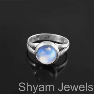 Natural Moonstone Ring, Oval Shape Ring, 925 Sterling Silver Ring, Engagement Ring, June Birthstone Ring, Handmade jewelry