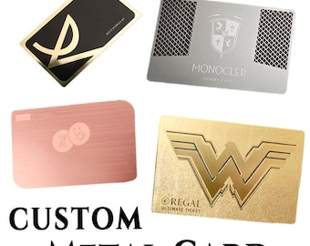 Custom Metal Card 100 to 50,000 pcs, Membership cards, Store cards, VIP, Novelties