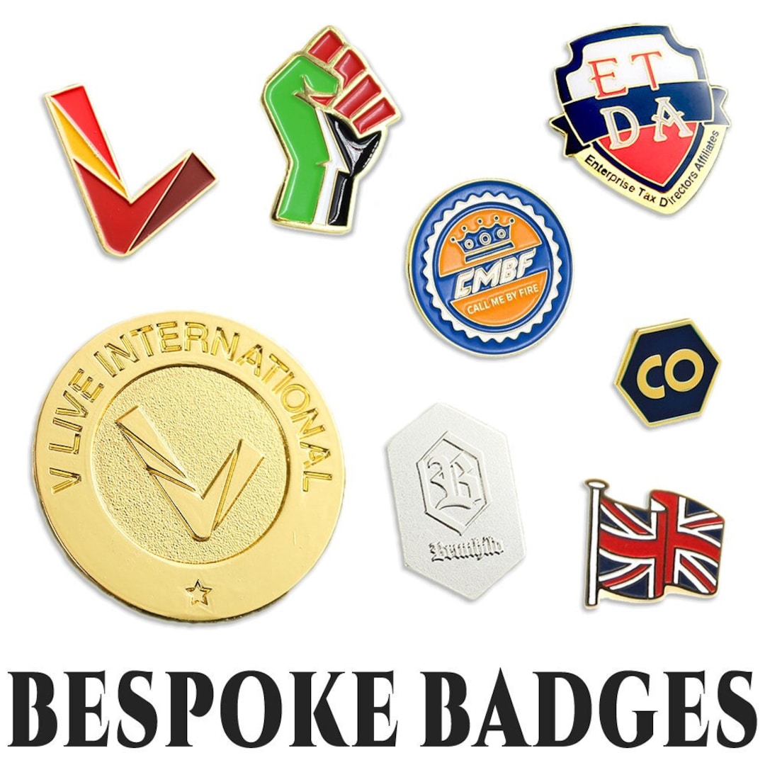 Custom Metal Enamel Pin Badge, Personalized Company Emblem - Etsy