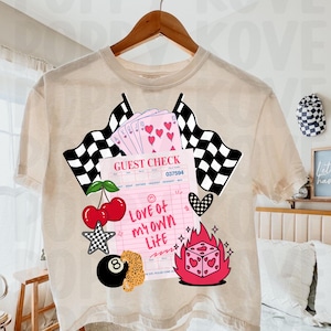 Liebe meines eigenen Lebens T-Shirt Art, karierte PNG, Gastscheck Digitale Datei, Lucky Sublimation