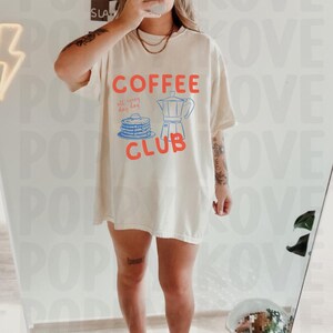 Coffee Club Graphics, Coffee Designs, Coffee Drinker Sublimations, Breakfast Coffee T-shirt Art, Digital File, PNG image 2