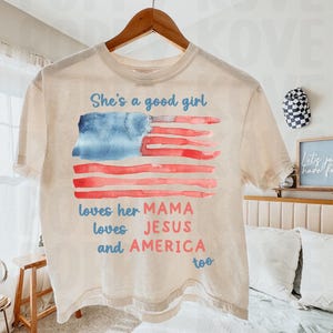 She's A Good Girl, Amerika, 4 juli, Songteksten, PNG, SVG, digitaal bestand voor kinderen, sublimatie, T-shirtkunst
