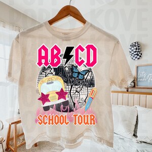 ABCD School Tour Digital File, Teacher T-shirt Art, Educator PNG, Sublimation, Transparent Background, PNG