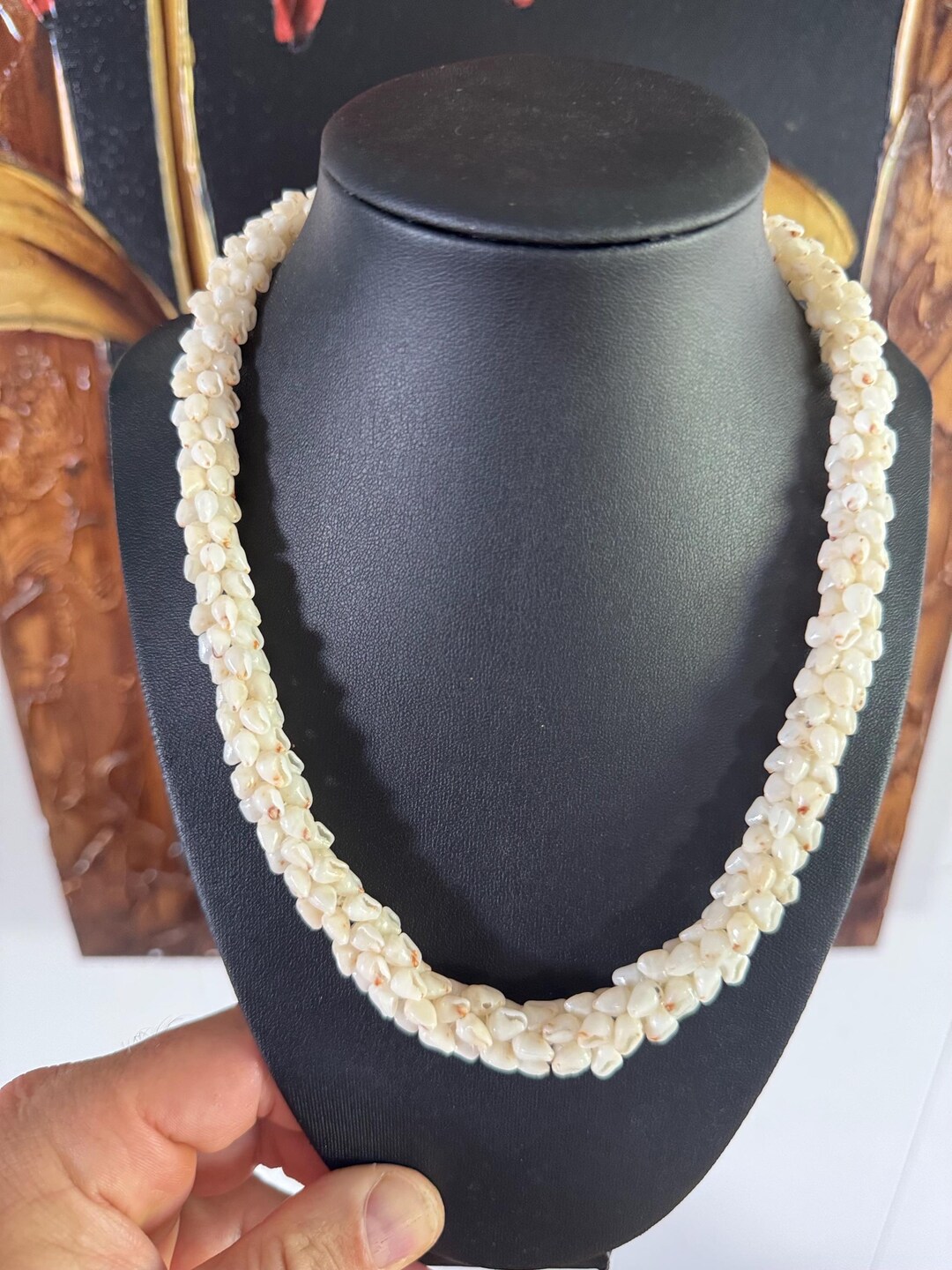 100% 本物のニイハウ シェル レイ ジュエリー、ダブル ピカケ 22