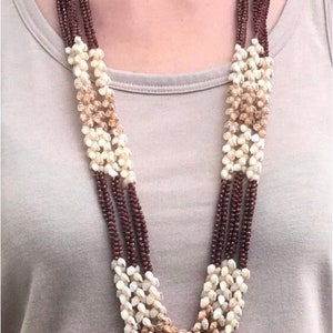 100% Genuine Ni’ihau shell lei jewelry 38&quot;, Kipona 3-strand lei. Classic colors, Shell jewelry. Puka shells, kahealani shell, Niihau shell