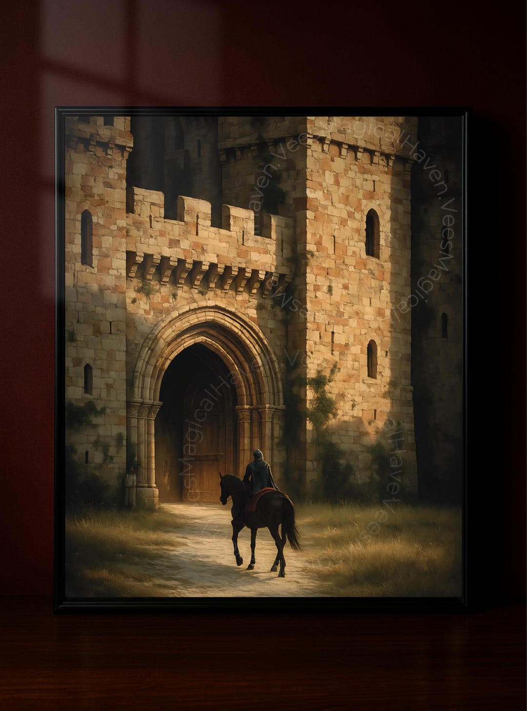Medieval Castle Wall Art | Fantasy Gothic Poster | Dark Academia Home ...