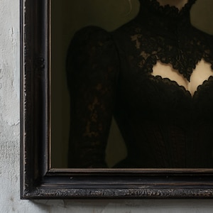 Vampire Woman Wall Art, Gothic Horror Portrait, Dark Fantasy Print, Halloween Vampire Decor image 6