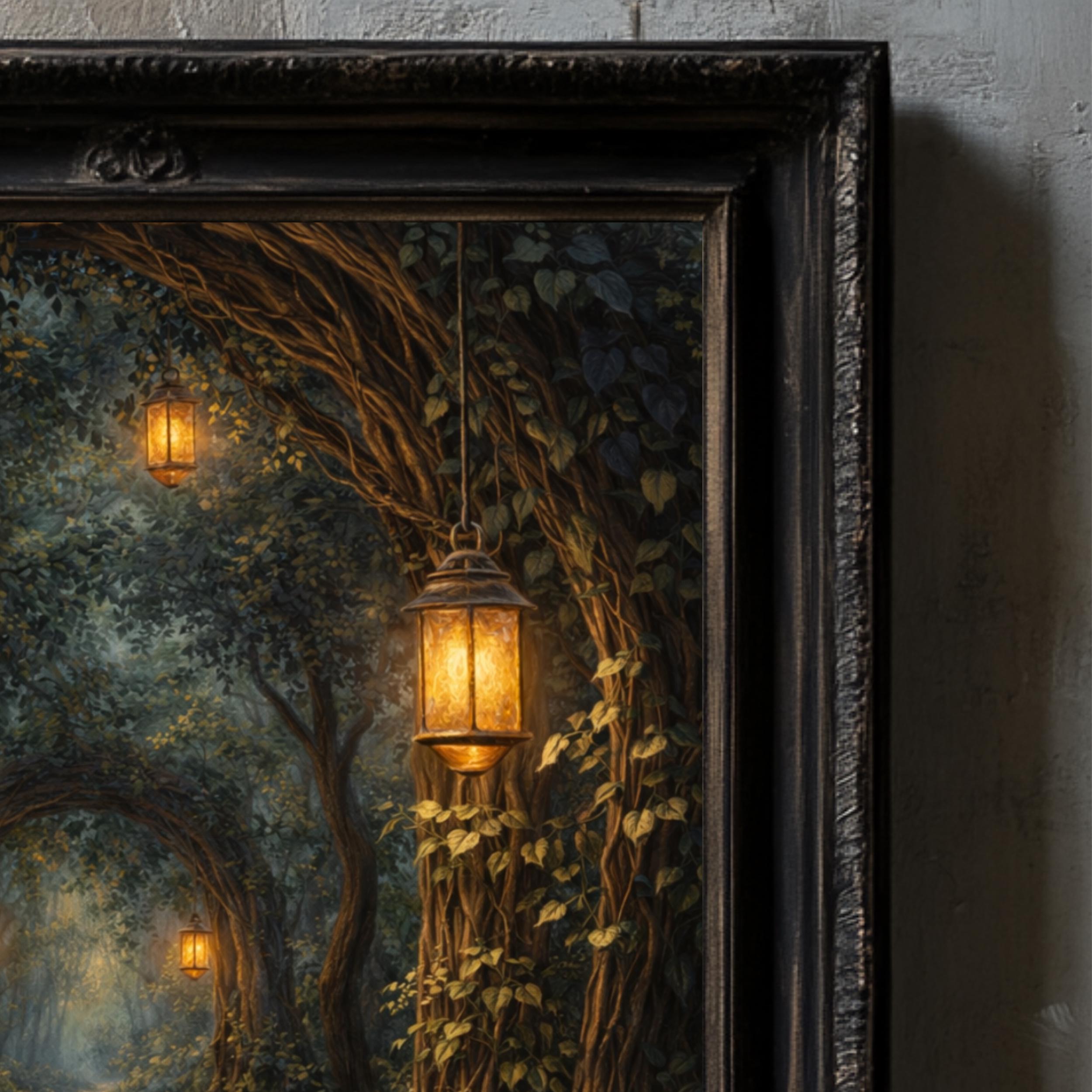 Enchanted Forest Path Digital Download, Magical Lantern Woodland ...