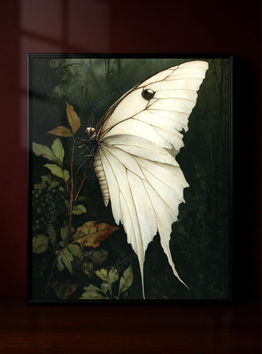 Dark Academia Moth Illustration, Vintage Entomology Art Print, Gothic ...