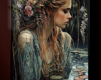 Pinterest Nymph Fantasy Nymph Digital Art Print, Digital Download Wall Art for Bedroom ...