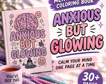 Mental Health Coloring Book Mind over mood PLR teen coloring pages positive KDP Printable Book digital Printable book Gift Coloring sheets