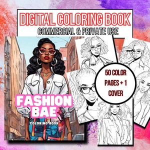 Fashion Coloring Book: 50 Black Women Designs (PDF)