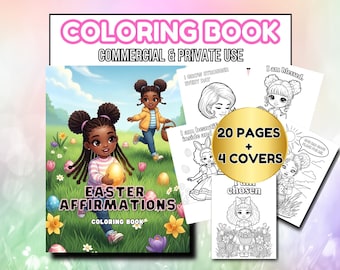 Easter Affirmations Coloring Book for Girls | Black Girl Activity (PDF Download)