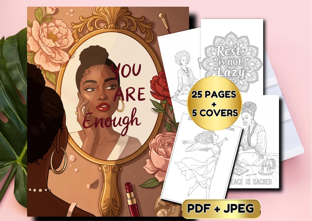 Self-care Coloring Book for Black Women: Positive Affirmations ...