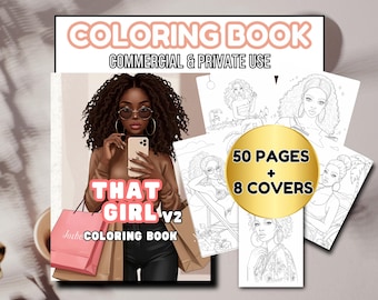 Coloring Book Black Women plr colouring books for Adult and teens african american women coloring page commercial printable business