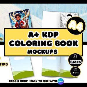 Livre de coloriage maquette KDP Modèles Canva Livre pour enfants A+ Contenu Liste du vendeur Photos pour livres pour enfants Présentation du produit Amazon