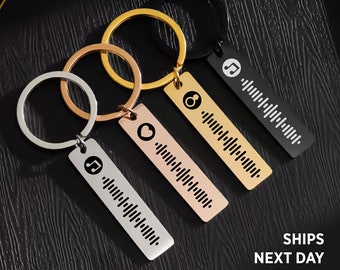 Music code keychain, song code keychain, qr code keychain, spotify plaques, spotify key ring, spotify keychain, music keyring