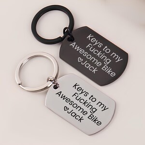 Motorcycle Keychain: Stainless Steel Biker Keyring, Harley Accessory