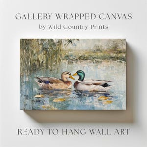 Love Mallard Couple Art Print Vintage Duck Print His and Hers Mallard Duck Decor for Couple Gift Farmhouse Wall Art Mallard Duck Painting image 19