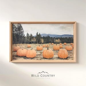 Vintage Pumpkin Patch Poster Print, Halloween Autumn Wall Art, Rustic Fall Art, Fall Farmhouse Decor, Antique Art Print, Pumpkin Painting