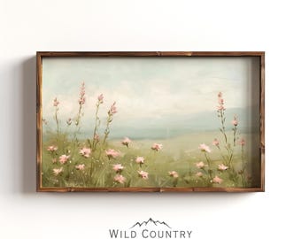 Muted Floral Painting, Vintage Indian Paintbrush Print, Indian Paintbrush Botanical Wall Art, Red Wildflower Art Print, Mountain Wall Art
