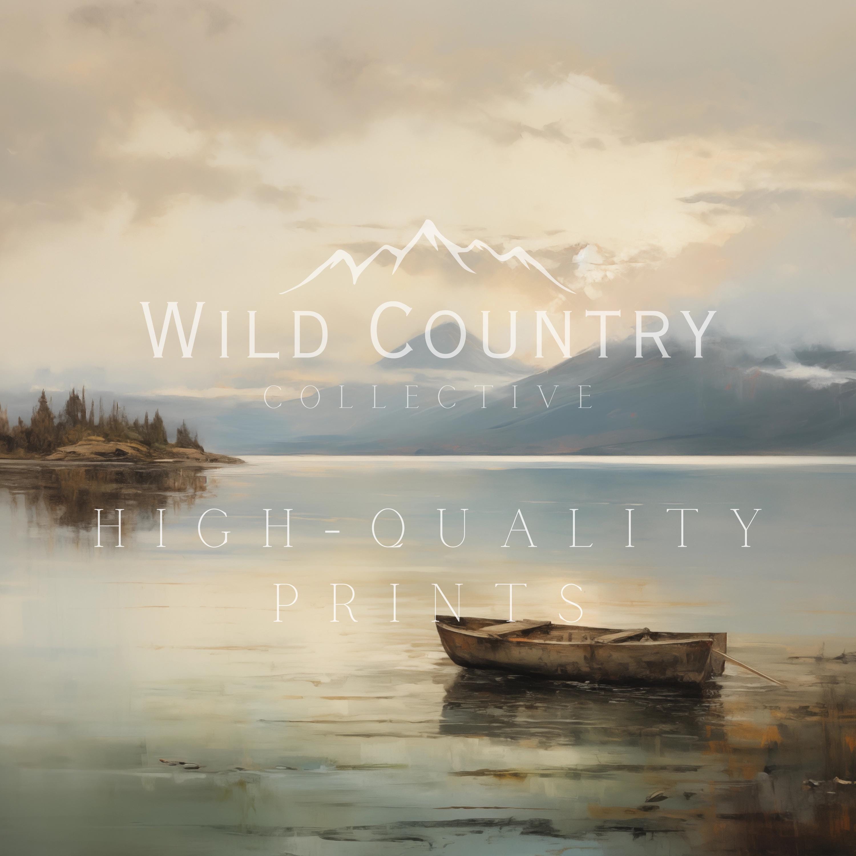 Tableau Toile Canoë Lac Adirondack Paysage Nature Art Mural Encadré