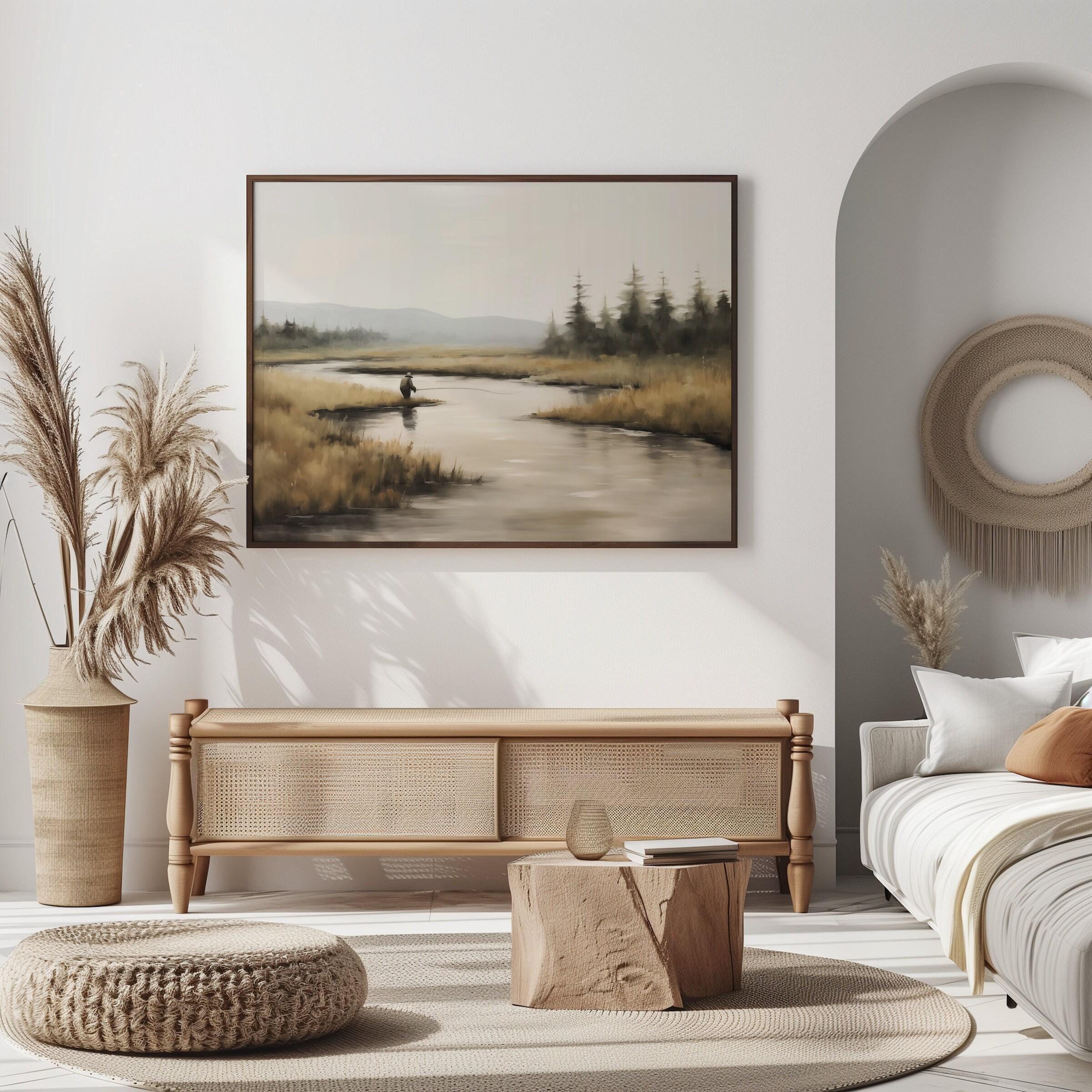 フライフィッシングウォールアートポスター、お父さんへの贈り物