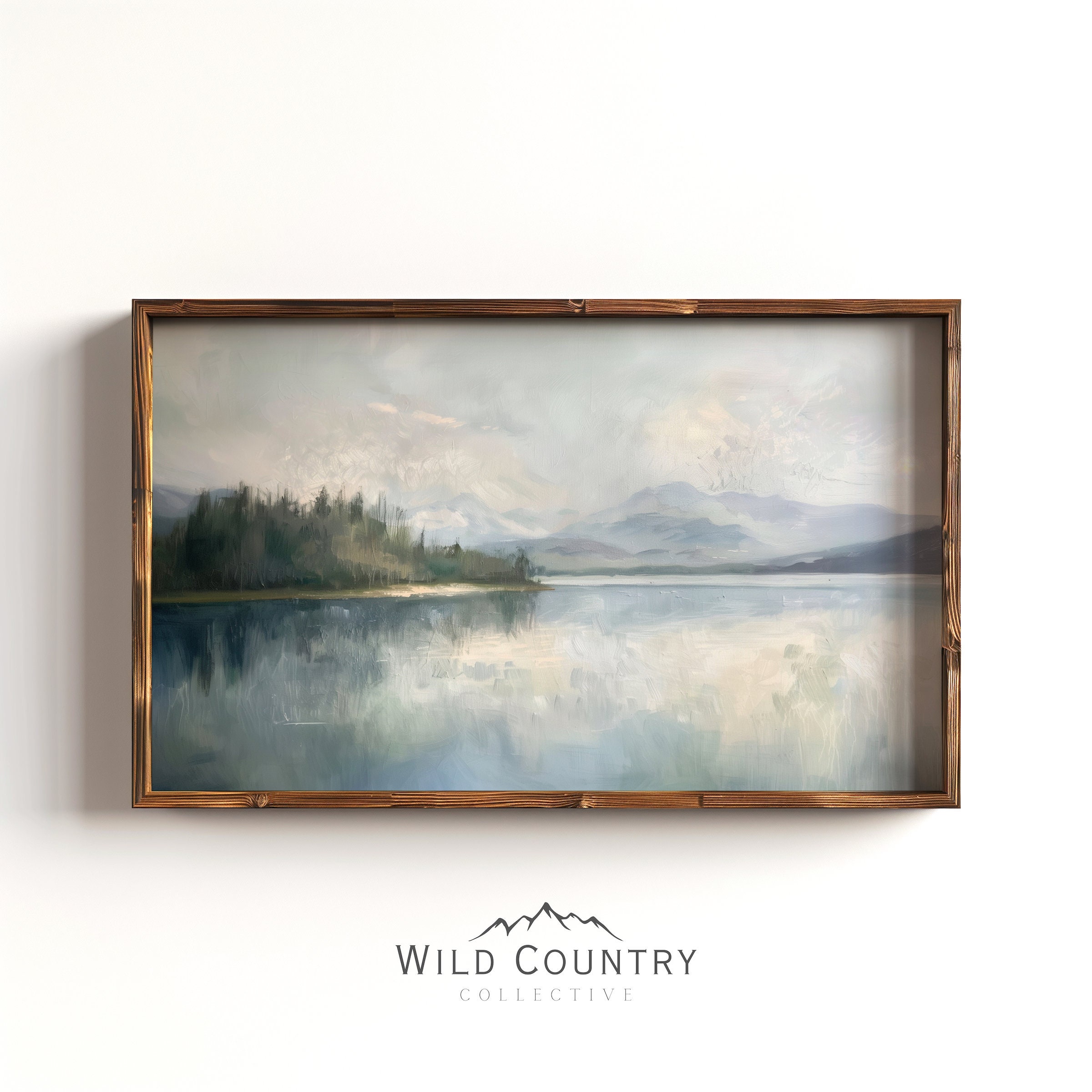 Printable Faint Flathead Lake Wall Art, Rustic Lake House Decor ...