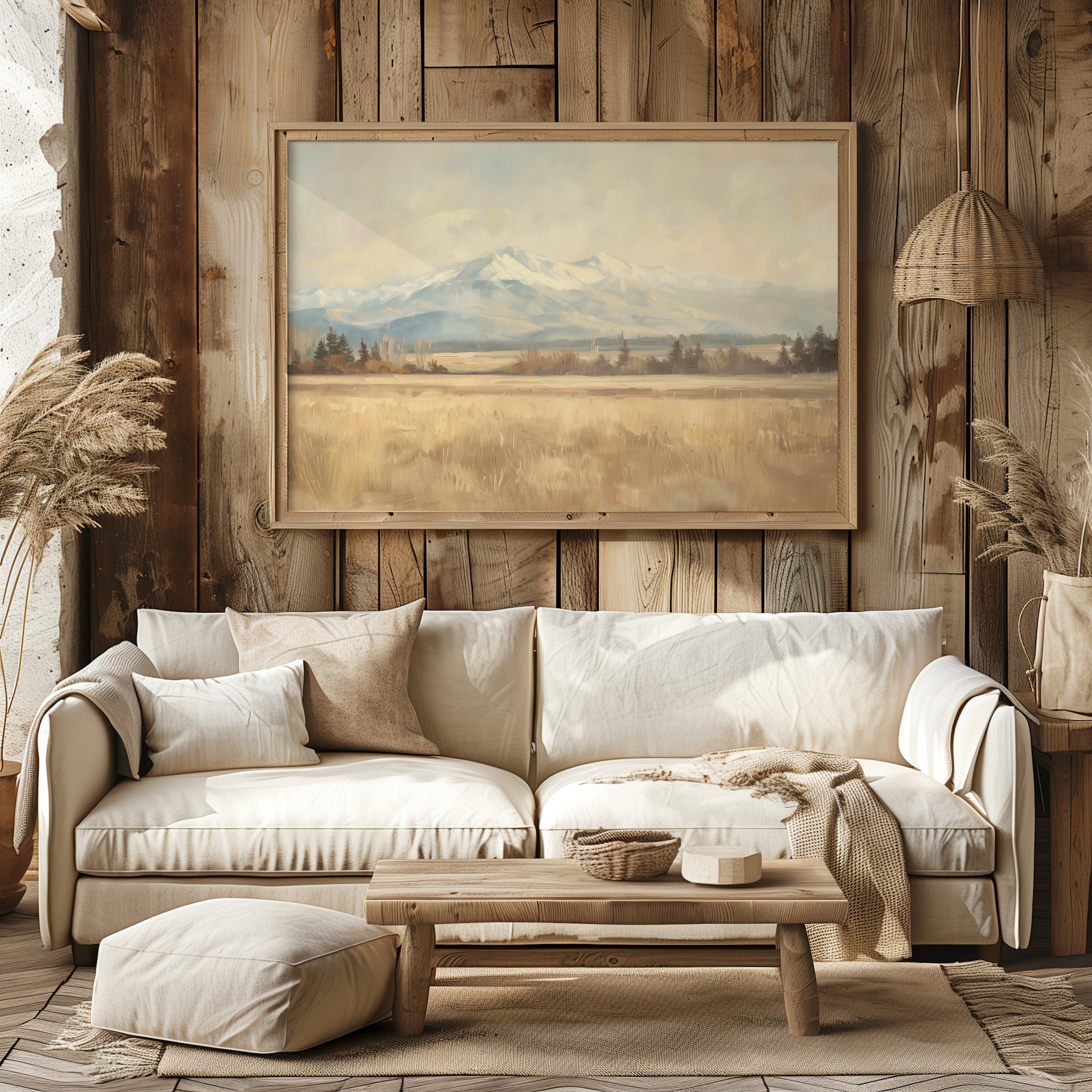 Rocky Mountain Poster, Mountain Range Print, Vintage Landscape Poster