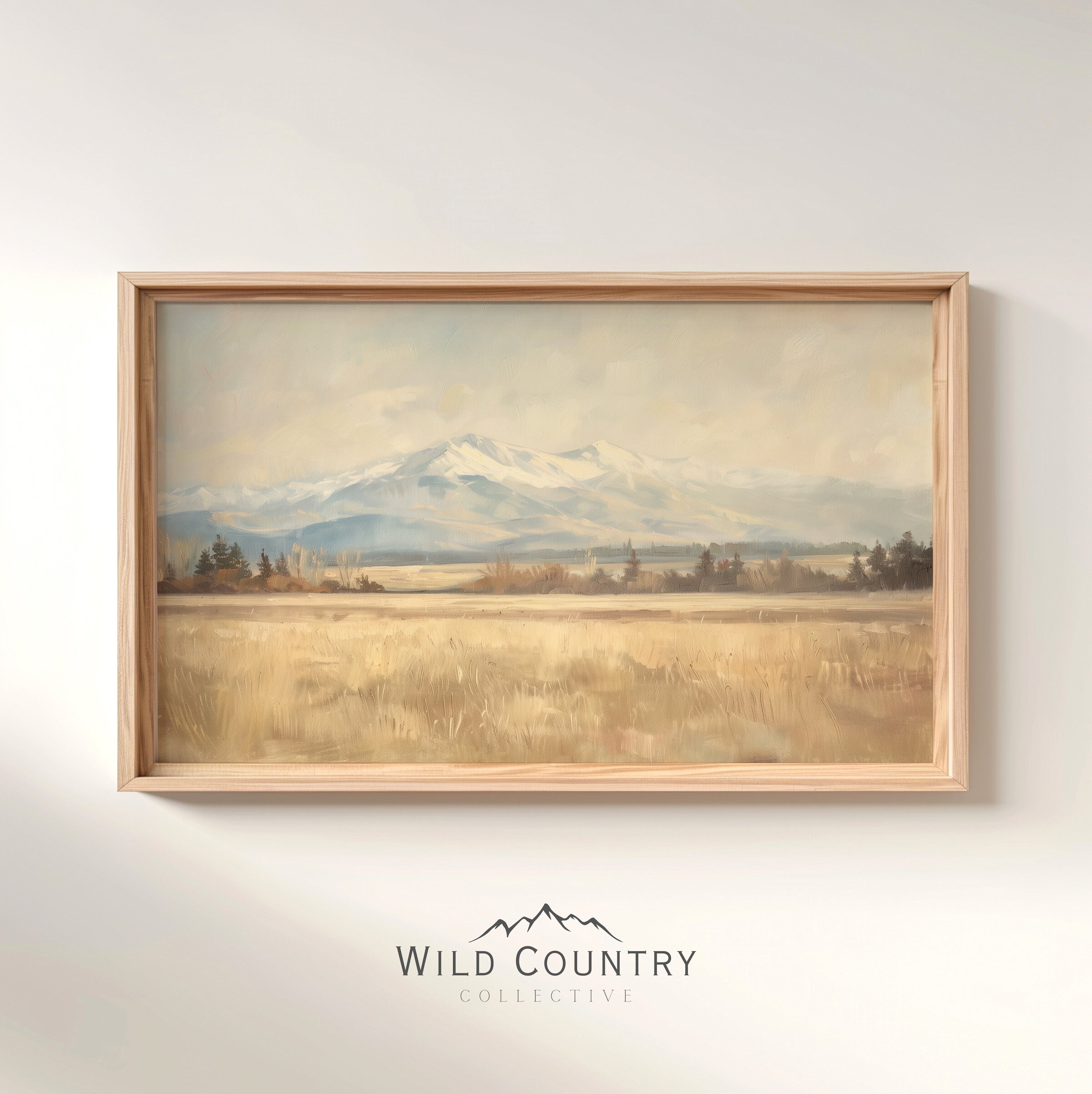 Rocky Mountain Poster, Mountain Range Print, Vintage Landscape Poster