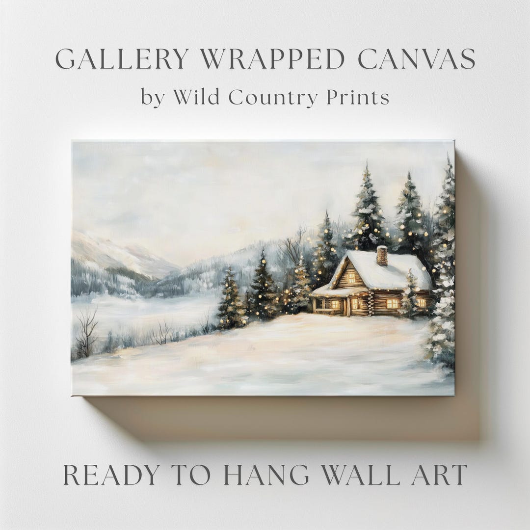 Winter Canvas Picture Snowy Forest Painting Winter Wall Art Canvas ...