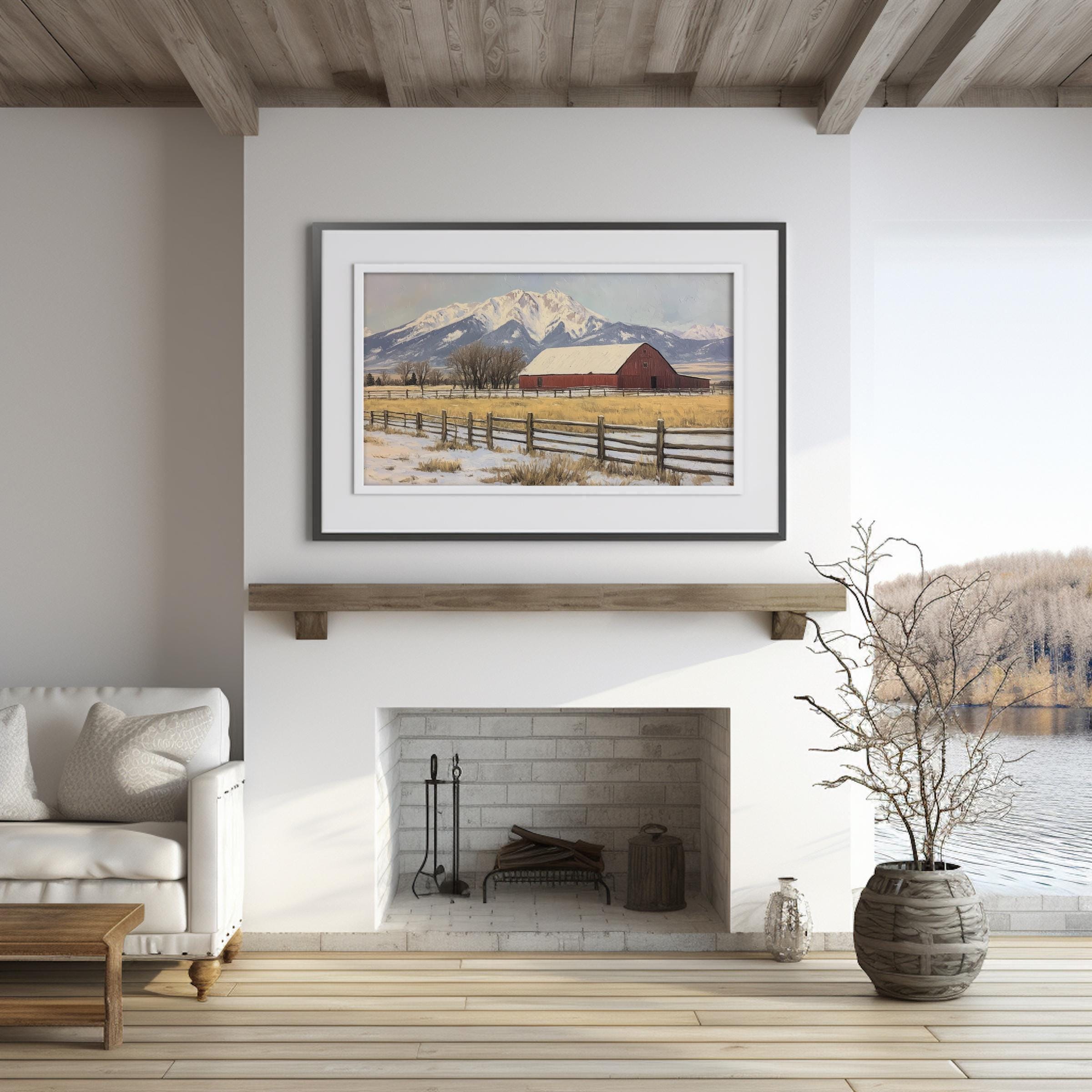 Vintage Rote Scheune Malerei, Winter auf dem Bauernhof Kunstdruck,  Rustikale Berglandschaft, Bauernhaus Dekor, Schneebedeckte Berge Wandkunst  - Etsy Österreich, image size:2400x2400