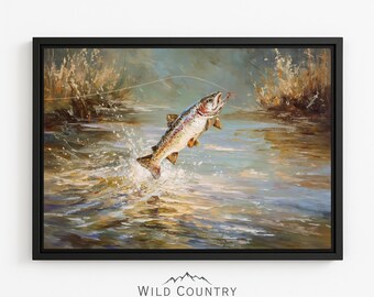 Framed Trout Canvas Fishing Wall Decor Trout Painting Fly Fishing Wall Art Rustic Cabin Wall Art Outdoor Decor Vintage Fisherman Painting - Etsy Framed Trout Canvas Fishing Wall Decor Trout Painting Fly Fishing Wall Art Rustic Cabin Wall Art Outdoor Decor Vintage Fisherman Painting - Etsy