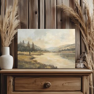 Fly Fishing Vintage Painting, Montana Oil Painting, Fisherman Decor, Vintage Fishing Art Print, River Runs Through It, Boys Bedroom Print image 15