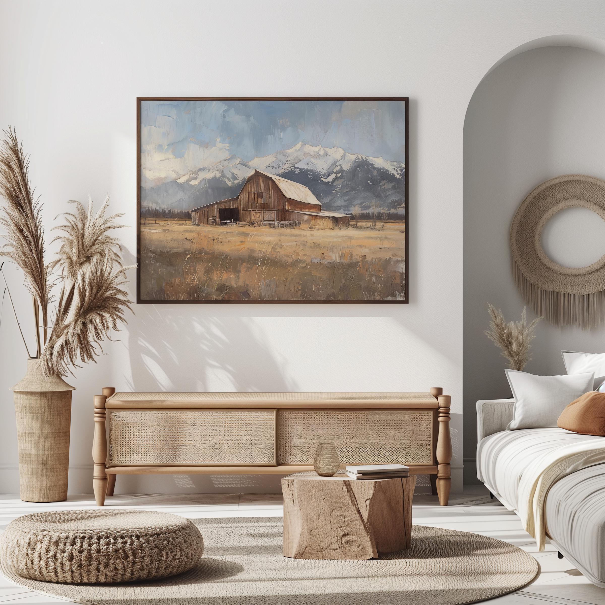 Alte hölzerne Scheunenmalerei, rustikale Scheunenwandkunst,  Montana-Bauernhauskunst, Bauernhoflandschaftsplakatdruck, rustikale  Wohndekoration, Landstallkunst - Etsy Schweiz, image size:2400x2400