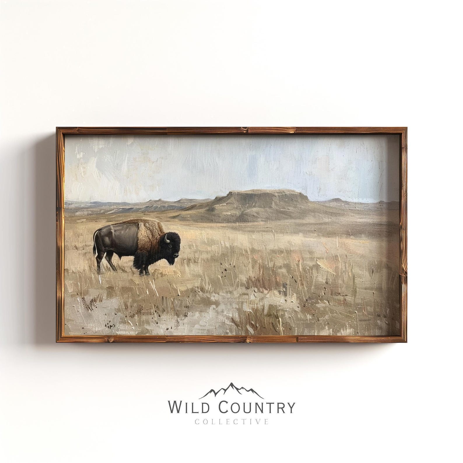 American Bison Poster Print, Vintage Buffalo Print, Wildlife Wall Art ...