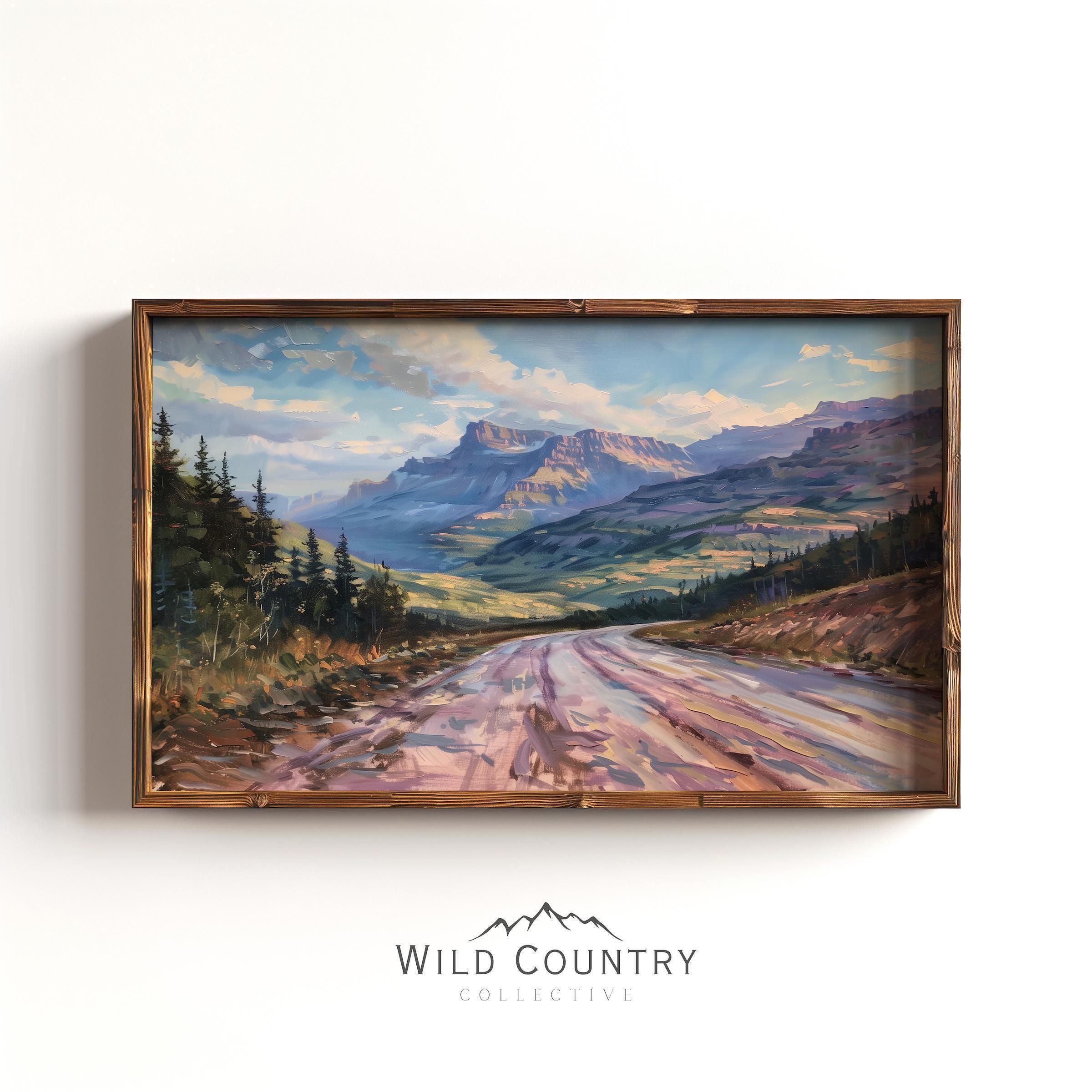 ゴーイング・トゥ・ザ・サン・ロードの風景画、ヴィンテージのグレイ