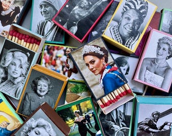 Handpainted Matchbooks: Iconic Women