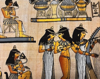 ヴィンテージの古いエジプトのパピルス。エジプトで作られ、オリジナル