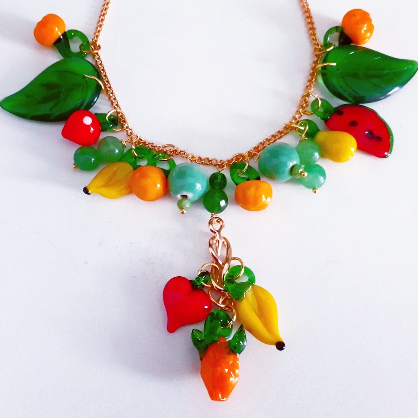 Vintage Murano Glass Fruit Pendants 