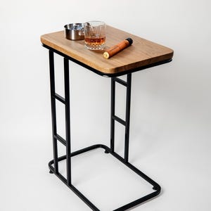 Narrow Side Table for Livingroom, Couch Table, Walnut Wood Sofa Table, Slim End Table, Rectangle Table, Modern Coffee Table, Tall Side Table