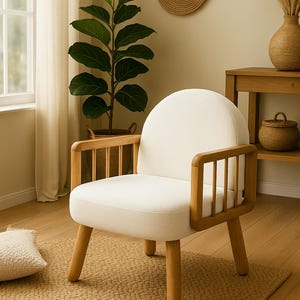 Bergere Chair, French Chair, Vintage Chair, Upholstered Chair, Handmade Furniture, Accent Chair, Living Room Decor, Wooden Frame, Classic