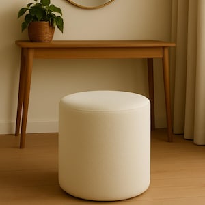 Storage Pouf, Modern Ottoman, Fabric Stool, Box Seat, Coffee Table Alternative, Minimalist Decor, Soft Pouf, Living Room Furniture, Pouf