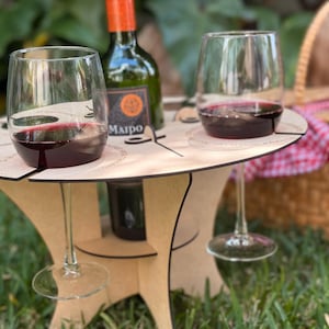 Mesa Desplegable para Vino - Archivo Digital SVG