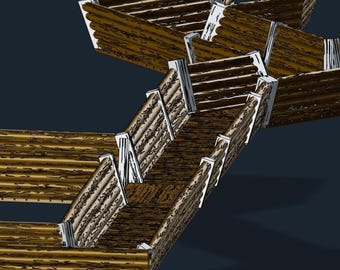 Modular trench terrain STL set 2 extension , 1:72 WWI and WWII Fortifications for 20mm Wargaming Terrain and Historical Dioramas