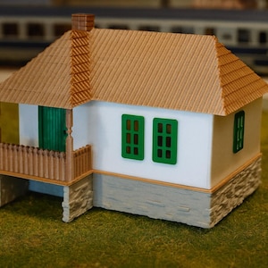 Oost-Europees landhuis op schaal HO 3D-afdrukbaar model (1:87)