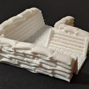 Ww1 Trench STL modular set, sandbags, wood plank, 1 72 battlefield