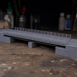 Hoスケール橋梁STLファイル、モジュラーストーン鉄道、1:87印刷可能デッキ