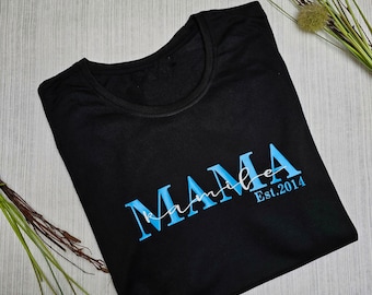 Gepersonaliseerde moeder T-shirt cadeau voor moeder Gepersonaliseerd shirt Moederdag cadeau naam cadeau moeder shirt aangepaste cadeau verjaardag Moederdag