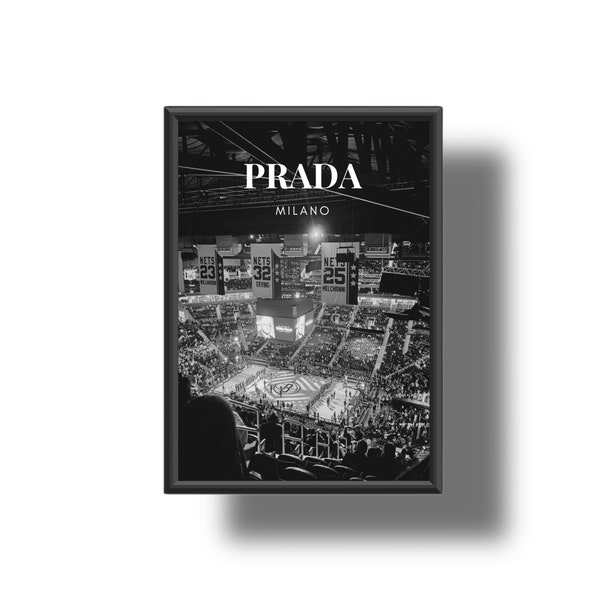 Prada Print, Prada Wall Art, Prada Milano, Prada Poster, NBA Game, NBA Poster, Prada black, Famous quote, Fashion poster quote, girly decor